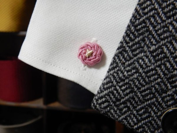 画像2: BUTTON CUFFKNOTS／ロータスピンク×シャンパン (2)